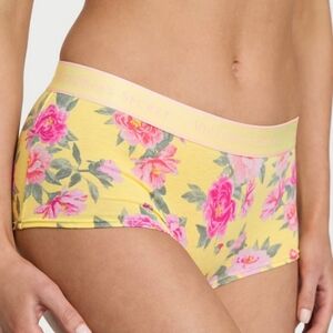 Victoria's Secret Pink Floral Yellow Panties